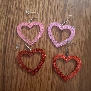 Valentine heart earrings